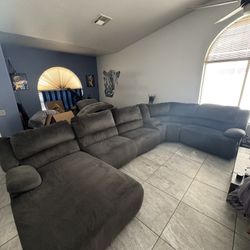 Powered Ashley Furniture Couch - Grey