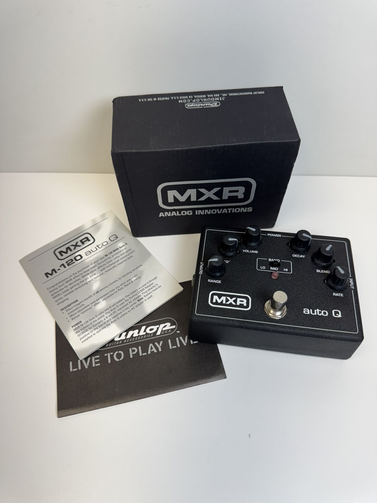 Jim Dunlop MXR M120 Auto Q Wah Guitar Pedal (New With Box)
