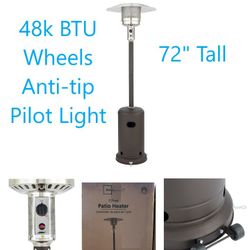 72" Outdoor Patio Heater 48k BTU great For restaurants Churches Outdoor Gatherings