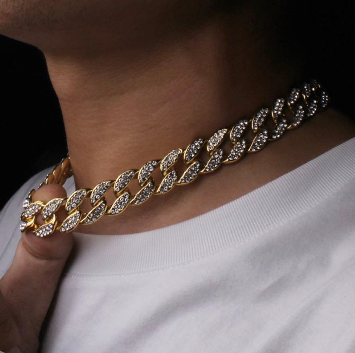 CUBAN LINK CHAIN SILVER AND GOLD