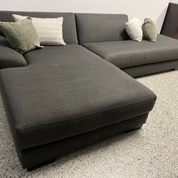 (+Delivery Opt.) Gorgeous Room & Board L- Shaped Sectional // 2-Piece!