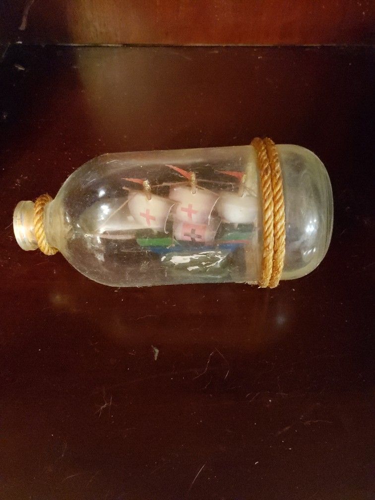 Vintage Ship In A Bottle