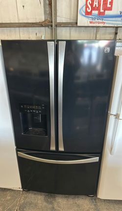 Kenmore 3 Door Black Refrigerator Fridge
