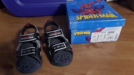Kids Light-Up Spider-Man Sandals "Spidey" Black - Size 9 M