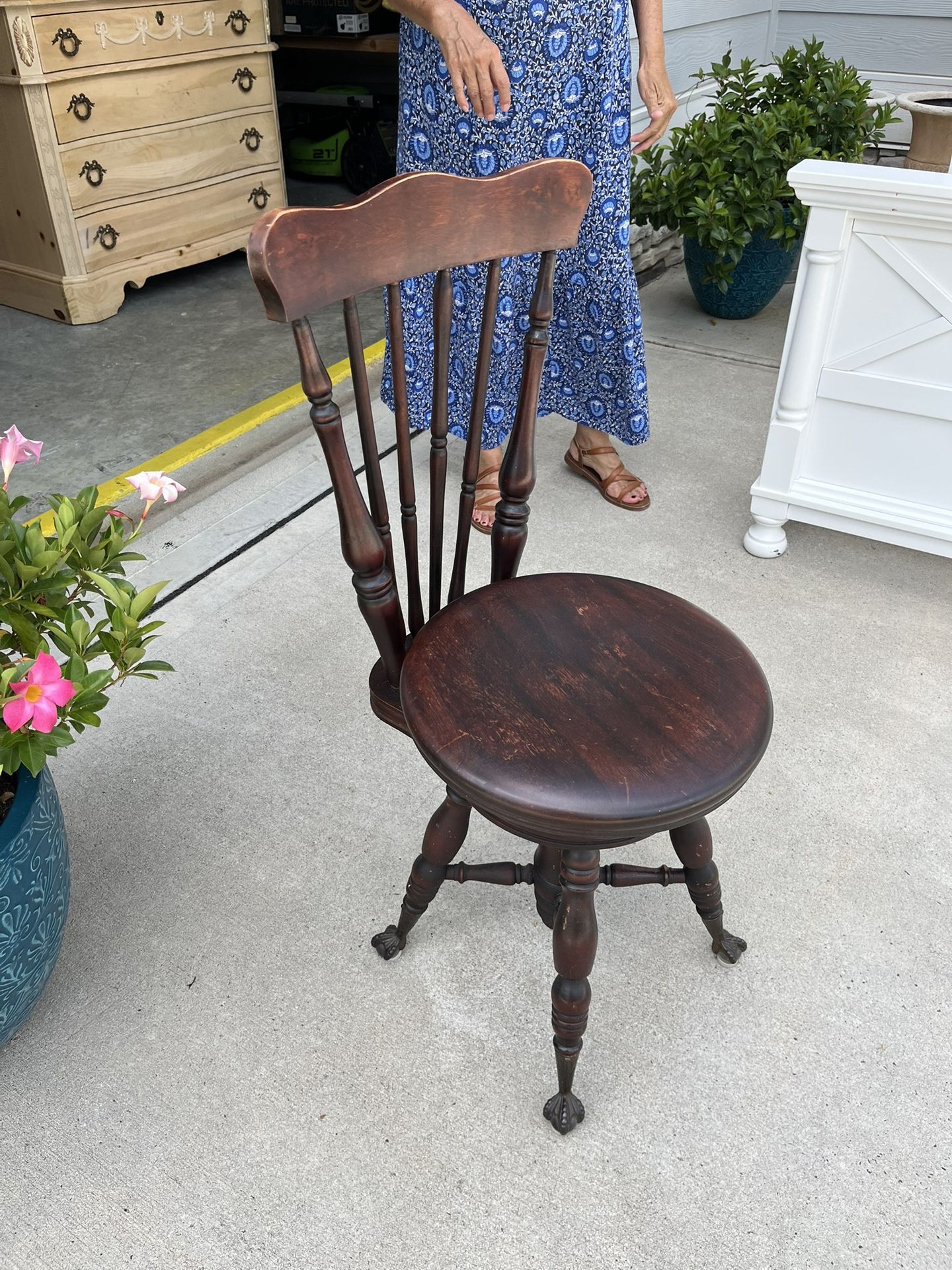 Antique Piano Stool