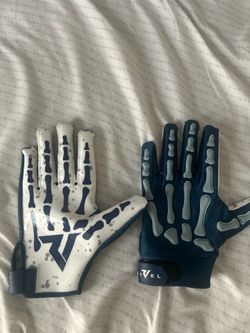 XL Rivel Skeleton Gloves - Blue