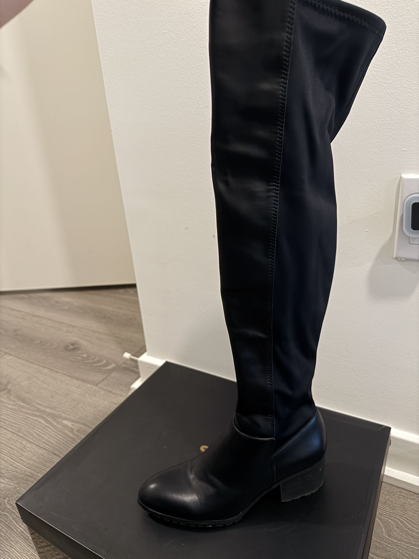 Over The Knee Black Boots, Size 7M