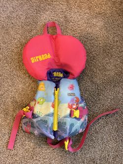 Airhead Reef Ocean Childrens 15-30 Lb Zippered Infant Life Vest Jacket, Pink