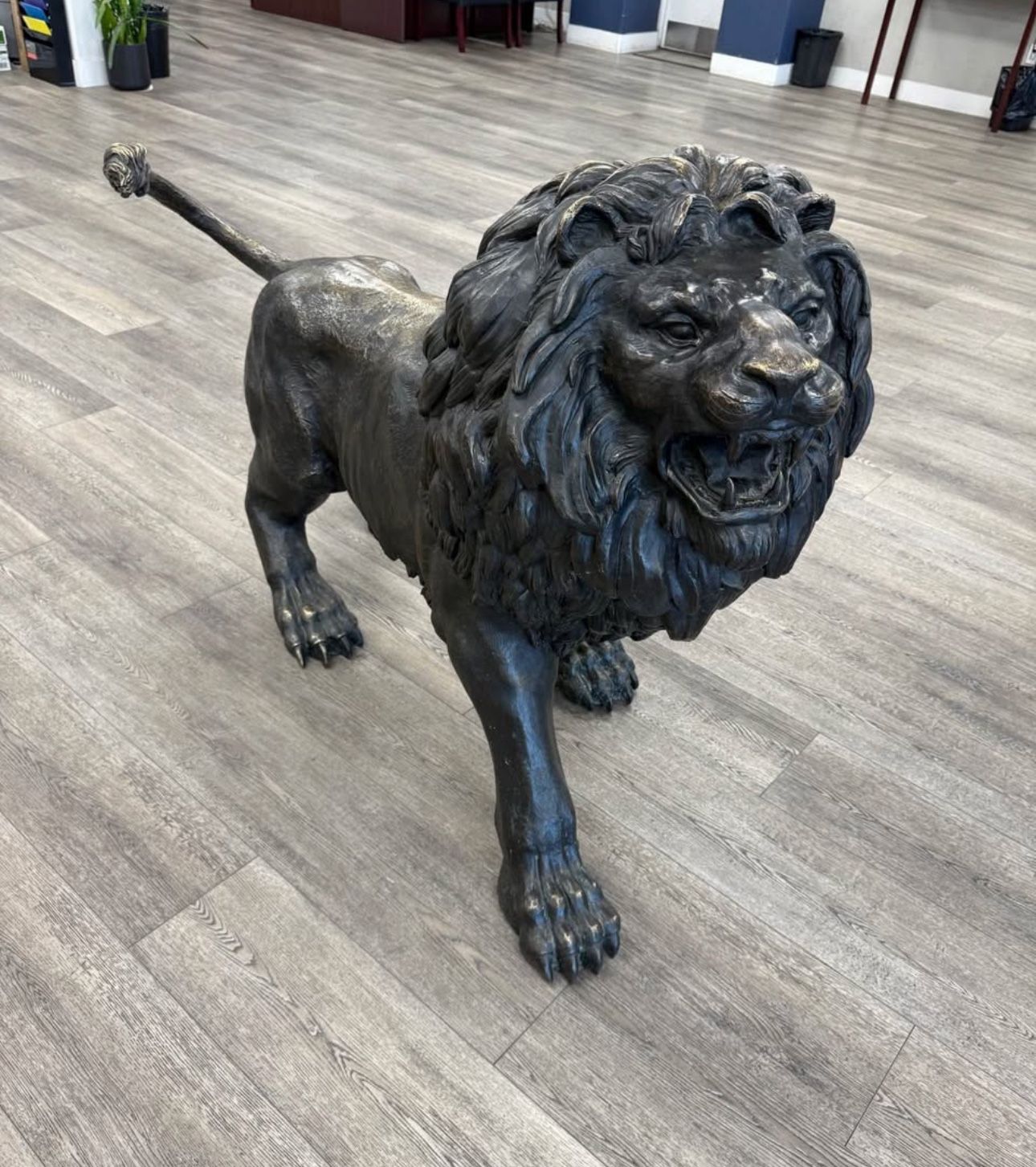 2 Bronze Lion statues