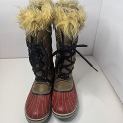 Sorel Trail Autumn Bronze Tofino Joan Snow Boots Size 7