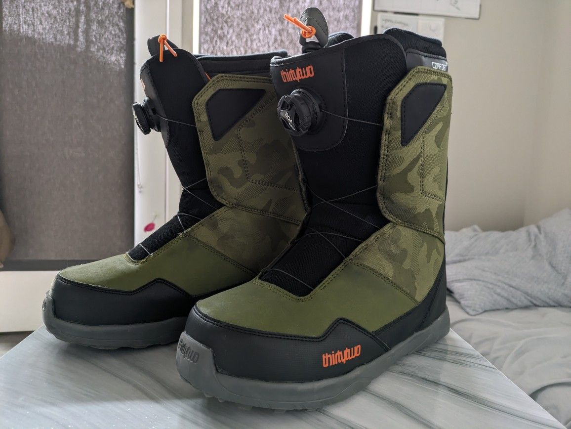 Thirtytwo Shifty Boa Snowboard Boots Size 12 Green Camo