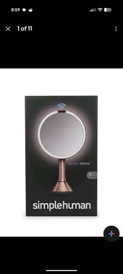 New SimpleHuman Light up Sensor Mirror 5x Magnification