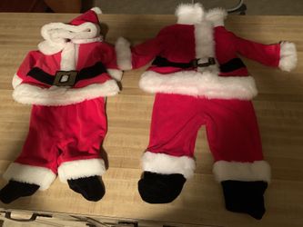 2 Baby Santa Suits- Newborn & 3-6 Month