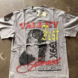 Janet Jackson Valley Fest 1996 Gray T-Shirt with Tag Rock & Pop Music Artist