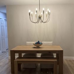 Crate and Barrel Dining Table and Bench