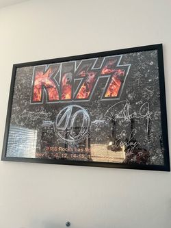 Kiss Rocks Las Vegas framed poster