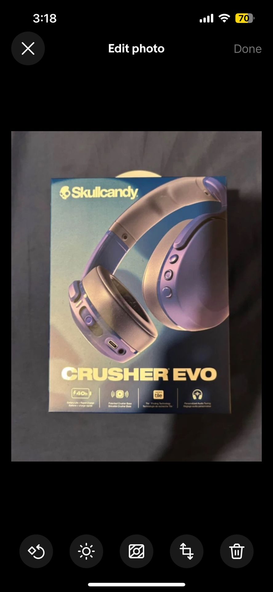 Skullcandy Crusher Evo Over The Ear Wireless (Original Price $179.99 On Best Buy)