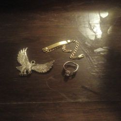 Silver Gold And A Diamond Ring