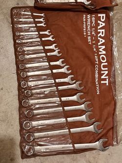 Metric 6–21 mm * Paramount 16-Piece Combination Wrench Set – SAE 1/4”–1-1/4”