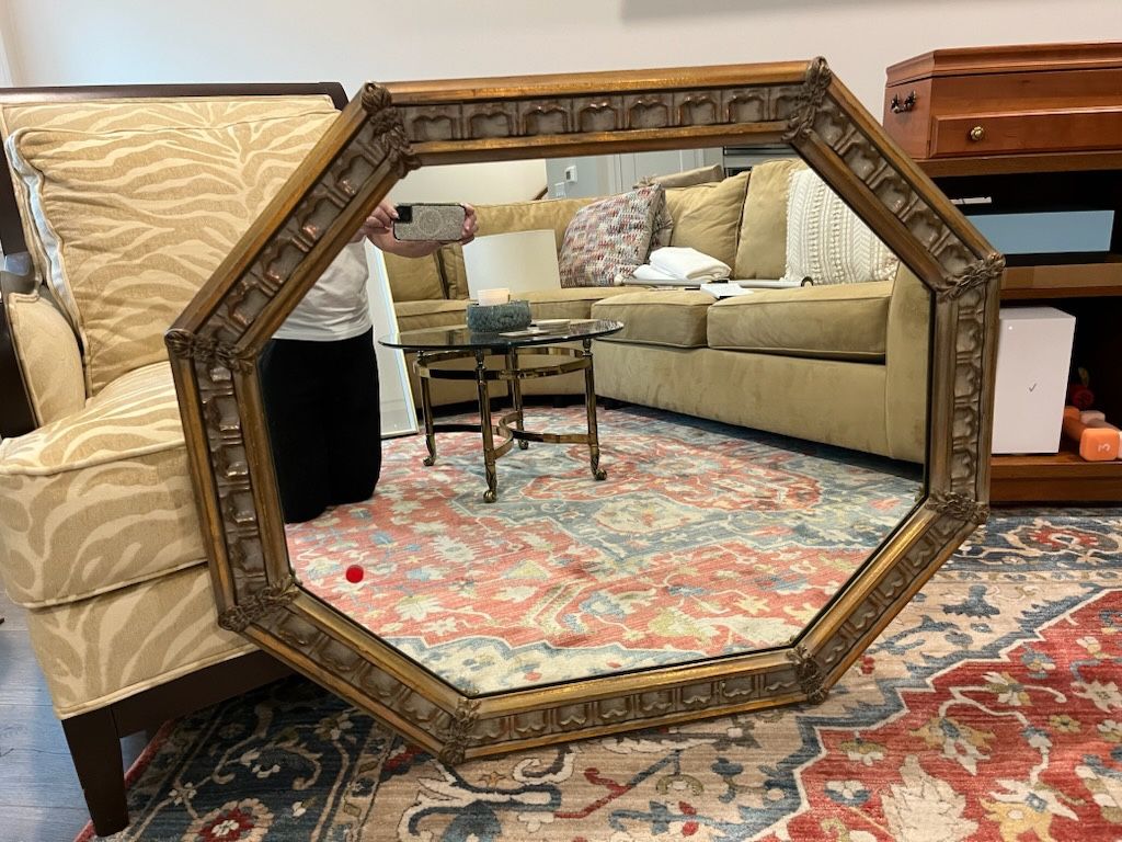Antique Octagon Mirror in Excellent Condition