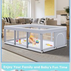 Grey baby playpen (71*51 inches)brand new in box