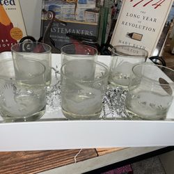 Georg Jensen Vintage Etched Endangered Wildlife Animals Glasses 