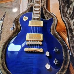 2015 Epihone Les Paul Ultra III Deep Trans Blue w/ Epi Hsc