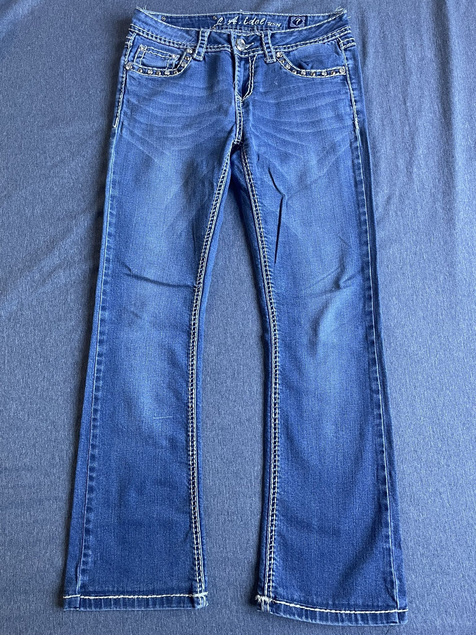 LA Idol USA Size 7 Flared Denim