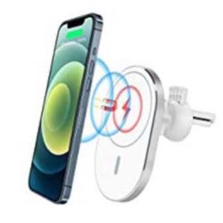 New! Magnetic Car Wireless Charger, Upgraded 15W Qi Fast Charging Car Phone Mount, Air Vent Phone Holder