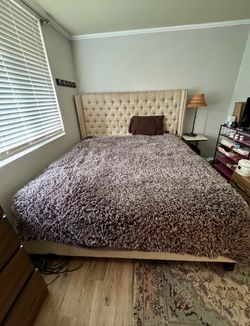King Size Bed + Calking Mattress & Bedspread