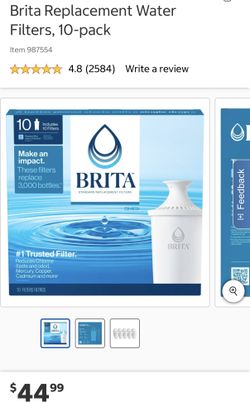 Brita Replacement Water Filters 10 Pack
