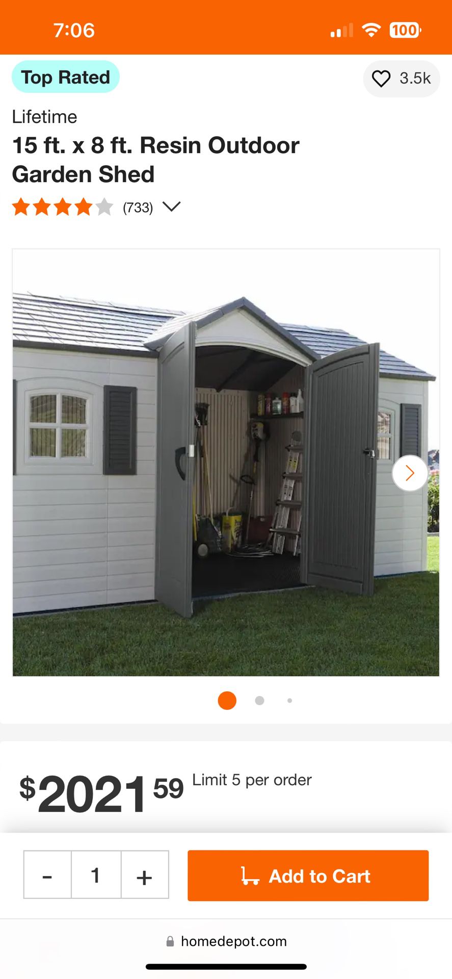 Lifetime Storage Shed 16ft x 8ft Outdoor 4.6 m x 2.4 m Exterior $$850 (Brand New In Box)📦 