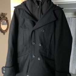 Peacoat W/ Removable Hood 