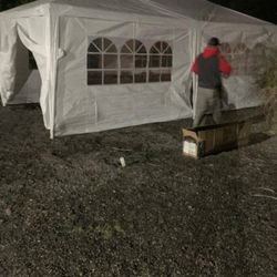 Larger Family Tent Hi. Enclosed Shelter Event Party Big 10x20 Tent New 👑 150 each only 4 more left New. Strong. Stabilized.  With removable sidewalls