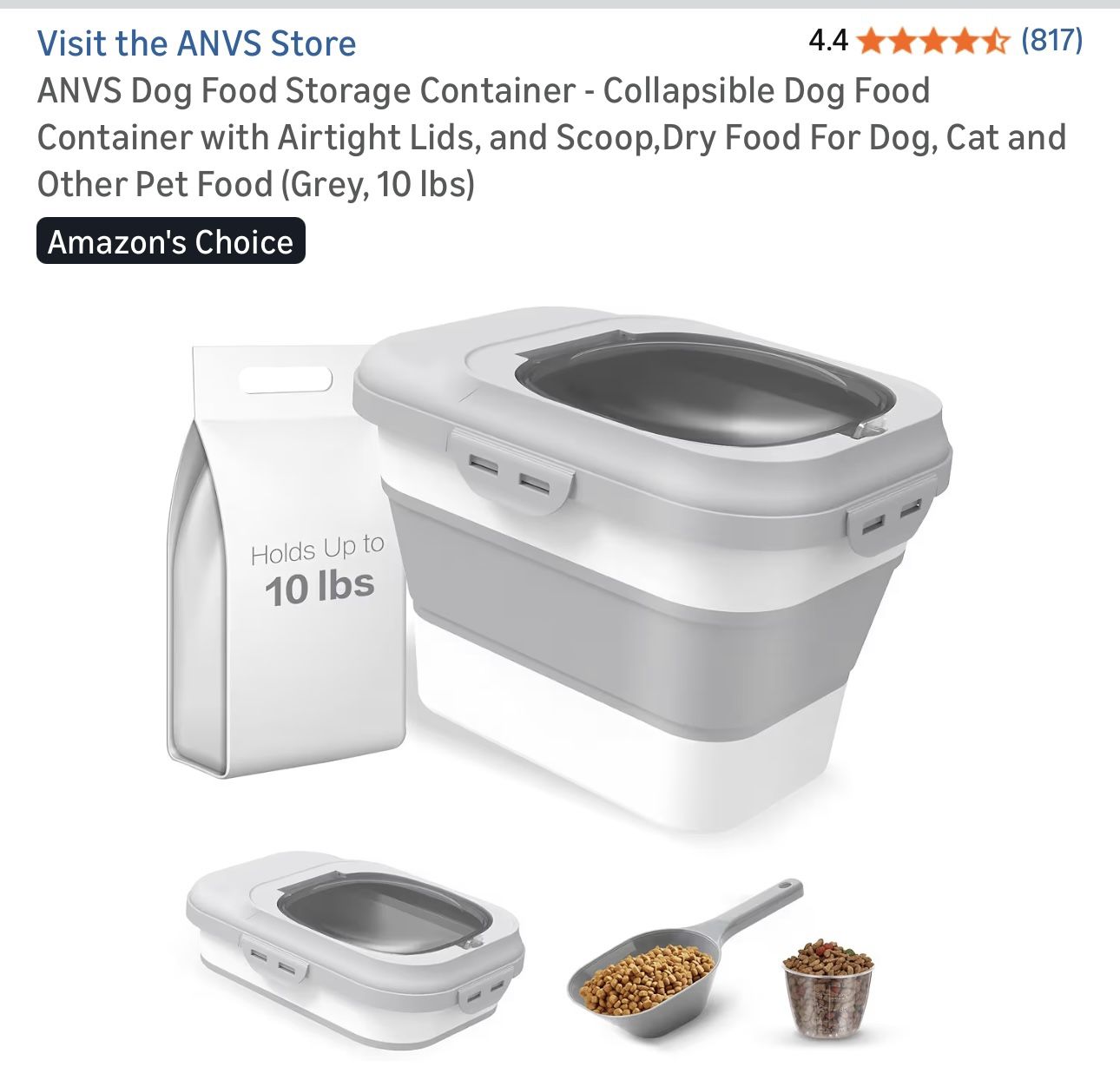 Dog food container