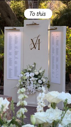 Welcome sign or seating chart