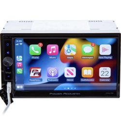 Power Acoustik CPAA-70M 7" Double DIN Digital Media Receiver with Apple Carplay and Android Auto