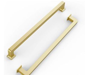 FILTA 10 Inch(256mm) Hole Centers Gold Cabinet Handles (Set of 6),Gold Cabinet Pulls Zinc Alloy Kitchen Cabinet Pulls Cabinet Hardware for Cabinets Cu