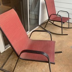 HD Designs Orchards Outdoor Rocking Chairs – Red (Set of 2)