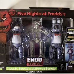 FNAF Five Nights At Freddys Jazwares CLASSIC & WITHERED BONNIE ENDO SERIES SET