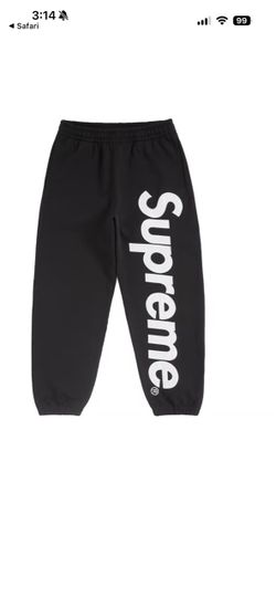 Black and white supreme sweats