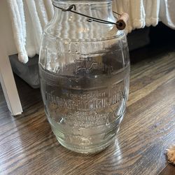 Antique Alabama Manufacturing Co. Glass Jar for Butter Churn