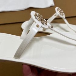 White Tory Burch Sandals
