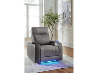 Schooner Rocks Slate Power Recliner/ADJ Headrest