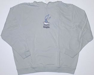 Staple x Looney Tunes Bugs Bunny Hoodie Gray Men’s Sz 3XL New