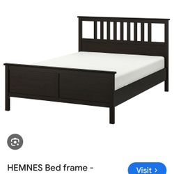 IKEA Hemnes Queen Bed Frame (black)