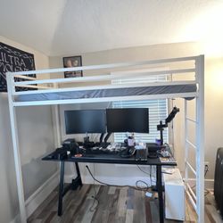Loft style bed w/ Twin mattress