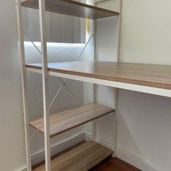 Office Desk With Side Shelf 