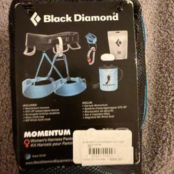 Black Diamond Momentum Women’s Harness Package – Aqua Verde, Size S
