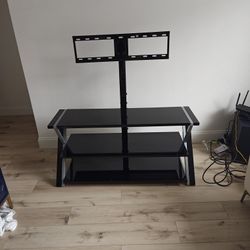 Tempered Glass Tv Console With Tv Mount 